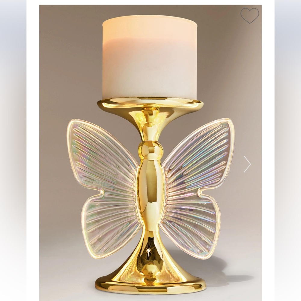 Bath & Body Works Illuminated Light-Up Butterfly 3-Wick Candle Holder
